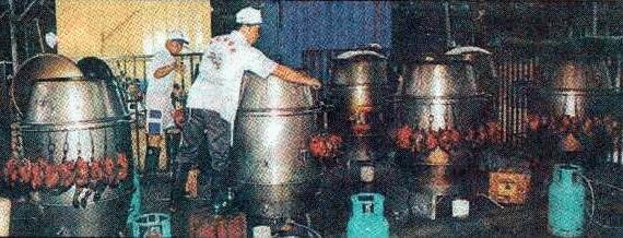 Workers Roasting Chickens Using Apollo Ovens
